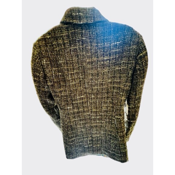 Agnona Womens Tweed Jacket 42 Multi Brown Wool Blend Lined Italy Lined Pockets 6 - Picture 2 of 13